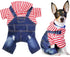 SILD Pet Denim Jumpsuit Dog Jeans, Cool Blue Coat for Medium Small Dogs, Classic Jacket