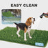 HQ4US 4LEGS 23" 16", Hemmed Dog Grass Pad with Tray Small x Ultra-Absorbent Artificial Grass Pad for Dogs Potty(No