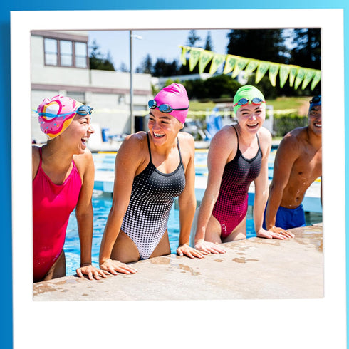 Sporti Bubble Swim Cap for Women, Anti-Slip Bathing Cap Made from Latex/Rubber