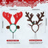 BWOGUE Dog Christmas Elk Reindeer Antlers Headbands Set, Pet Christmas Costume Accessories for Medium Large Dogs