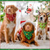 60 (25.6 17.7 17.7 Inch) Chunful Pcs Christmas Bandanas for Dogs Xmas Bandanas Bulk with Santa Snowflake Candy Cane