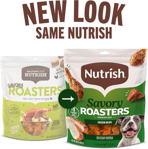 5 oz. Pack 5 Nutrish Savory Roasters Chicken Recipe Premium Dog Treats, Pouch, of (Rachael Ray)