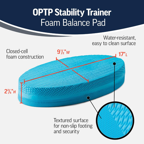 OPTP Stability Trainer - Large Foam Balance Pads for Therapy, Fitness, Pilates, Yoga, Dance