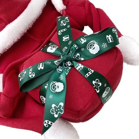 NACOCO Christmas Dog Hoodie Costume - Pet Gift Carrying Style Coat Clothes Christmas Santa Funny Apparel Outfit Winter Warm for Medium Dog Party Accessories Clothing(XL)