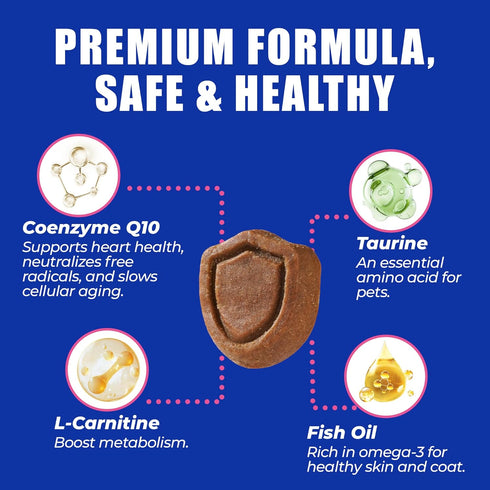 Q10 q10 Function-10.58oz Just Try Coenzyme Heart Heathy Bites for Dogs - Advanced & Taurine Supplement for Heart Health