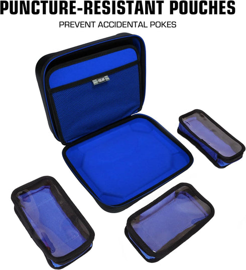15 Set, USA Gear XL Semi Hard Shell Dart Case - Protective Case for Piece Dart Tips, Flights and Shafts, and more