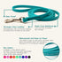 Jelly Pet Leash, Waterproof and Easy to Clean, Made in America, Stronger than Leather (1/2" x 6', Royal Blue)