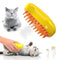Cat Steamy Brush, Grooming Tool for Cats and Dogs with Steam Function, Massage, and Shedding Hair Removal