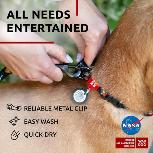 WAUDOG Nylon Dog Leash for Small and Medium Dogs 4 Ft - Heavy Duty Leash for Large Dogs & Puppy Leash