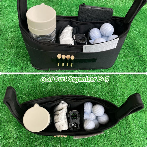 Golf Push Cart Storage Organizer Bag, Accessory Pouch for Golf Push Cart