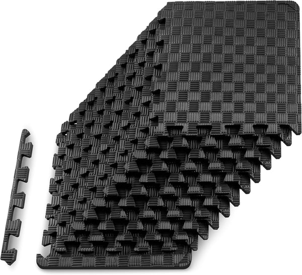 ProsourceFit Exercise Puzzle Mat -inch, Checkered EVA Foam Floor Tiles w/ Non-Slip