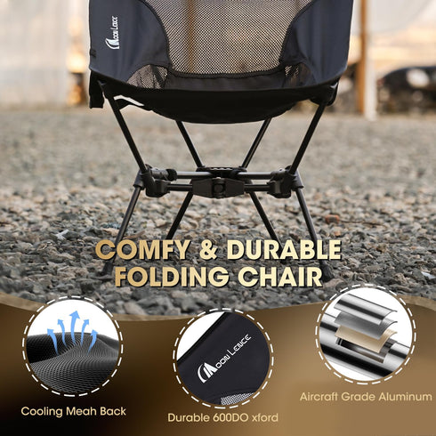 Backpacking 4th MOON LENCE Portable Camping Chair Chair - The Generation Ultralight Folding Chair - Compact
