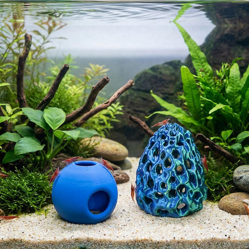 Qitdusy 2PCS Shrimp Hides for Aquarium, Shrimp Hide and Aquarium Shrimp Hideout, Decor Caves for Shrimp Tank