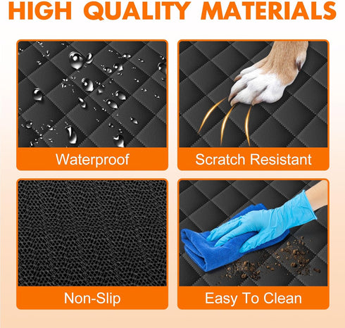 NECKORY Backseat Cover for Dogs, Waterproof and Non-Slip Pet Bench Seat Covers, Car Seat Protector for Back Seat