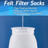 Tudomro 16 Pack 4 Inch Ring Filter Socks, 200 µm Aquarium Sump Filter Sock for Freshwater and Saltwater