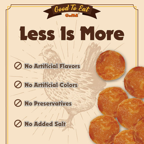 1 lb (Pack 3) Gootoe Dog Treats, Chicken Jerky for Dogs - Dog Training Treats; High-Protein, Gluten-Free