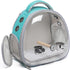 Bird Carrier Cage, Pet Travel Carrier Backpack, Green, with Standing Perch and Food Bowl