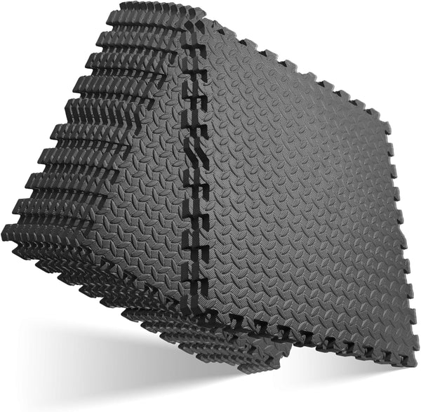 GWT Interlocking EVA Foam Floor Tiles 24x24 Inch 0.4 Inch Thick Gym