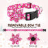 Daisy Pink Dog Collar with Flower Bow, Cute Floral Options for Small Medium Large Dogs, Soft Fancy Pet Collars for Girls