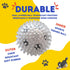3 Pack 3.5" Squeaky Spiky Dog Balls - Premium Durable Non-Toxic Rubber for Medium to Large Dogs