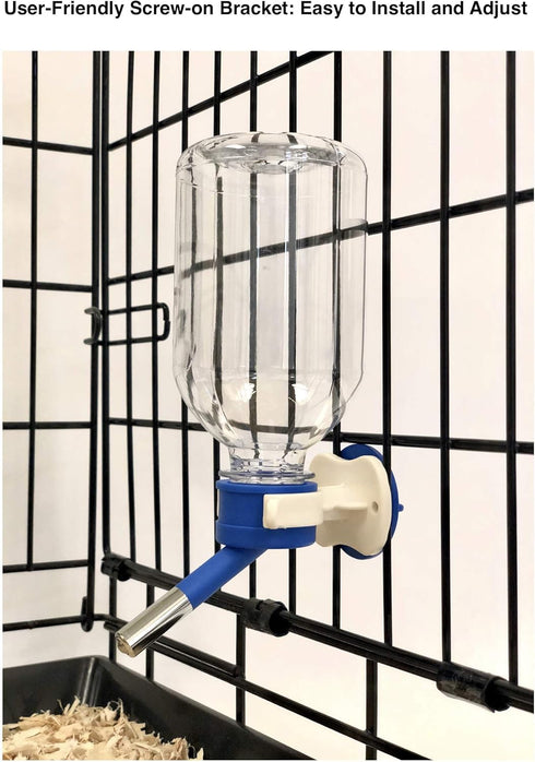 Choco Nose Mini No-Drip Water Bottle/Feeder - 10.2oz for Small Pets, Blue (C125)