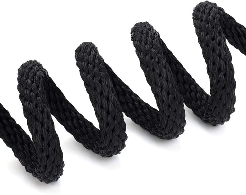 Mile High Life Heavy Duty Slip Leads for Dogs: 4 Feet No Pull Dog Training Leash with Leather Tip, Black Rope Lead