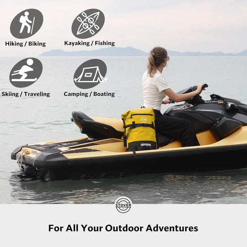 STOVER 25/30/40/55L Waterproof Dry Backpack, Large Floating Dry Bag for Kayaking, Fishing, Camping, Heavy Duty