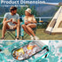 2 Double Camping Chairs with Umbrella, Portable Seat Folding Camp Chair with Cooler Bag, Beverage Holder, Carrying Bag