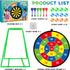 3 4 5 6 7 8 9 10 11 12 Large Dart Board for Kids, Kids Double-Sided Dart Board with Sticky Balls and Darts