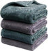 Onarway Dog Blanket Washable: 4 Packs Fluffy Soft Fleece Pet Blankets 40”x28” for Cat Puppy Dogs - Lake Green and Purple