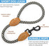 Mile High Life Short Dog Leash, 18 Inch, Heavy Duty Metal Clasp, Genuine Leather Tailored Connection for Large Dogs -