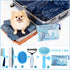 5-in-1 Pet Grooming Kit with Self-Cleaning Slicker Brush for Dogs & Cats, Includes Undercoat Rake, Dematting Comb