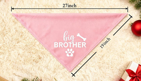 2 Pack Big Brother Dog Bandana Baby Announcement Dogs Bandanas Pink Gender Reveal Big Brother Bandana for Dog Pet Scarf