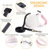 Fida 16 ft Retractable Dog Leash for Small Dogs up to 26lbs, Tangle Free, White