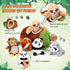 7 Pieces Dog Squeaky Toys, Hide and Seek Activity Puppy Chew Toys, Plush Woodland Friends with Squeakers