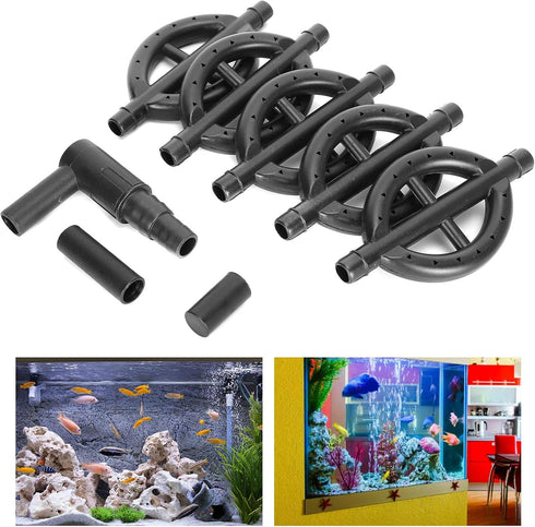 Aquarium Filter Black Rain Bar for Fish Tank, Outflow Pipe Water Cycle Drip Tube Sprayer Pipe