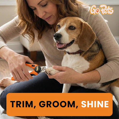Trimmer GoPets Dog Nail Clippers, Professional Pet Nail for Large Dogs and Cats with Quick Sensor Safety Guard, Heavy