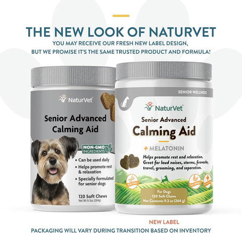 120-Ct. NaturVet Quiet Moments Calming Aid Dog Supplement, Helps Promote Relaxation, Reduce Stress, Storm Anxiety