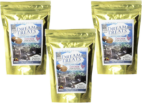 Wysong Dream Treats Chicken - Raw Food for Dogs/Cats/Ferrets - 4.9 Ounce Bag