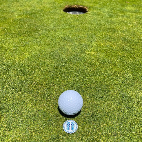 Magnetic Ball Marker Clip with Two Bling Golf Ball Markers