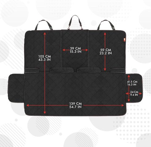 Lusso Gear Dog Car Seat Cover - Waterproof Non-Slip Car Back Seat Protector - Rear Car Seat Cover for Dogs - Universal
