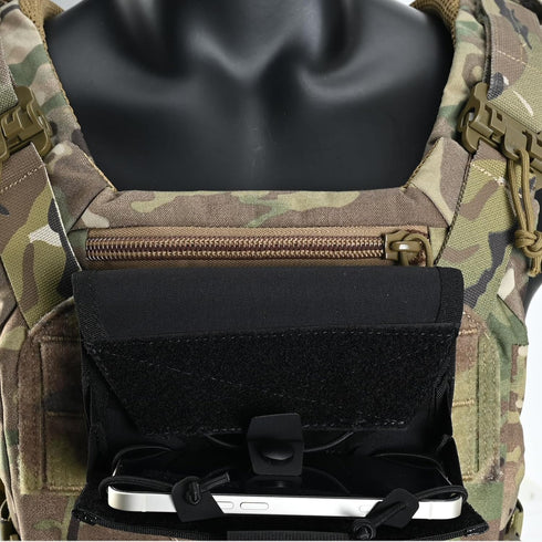 Tactical Vest Phone Holder, Molle Cell Phone Pouch, Small Cell Phone Holder for Chest Rig, Universal Screen Size