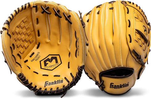 Franklin Sports Baseball + Softball Gloves - Field Master Adult + Youth Mitts, Multiple Sizes
