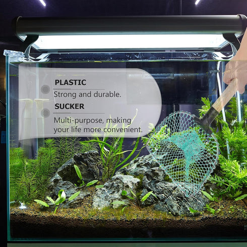 30cm Cabilock Fish Tank Net with Wooden Handle Aquarium Mesh Dip Net for Fish and Shrimp for Home Aquarium Random Color