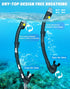 Snorkeling Gear for Adults - 180° Panoramic View Snorkel Mask Set, 100% Food-Grade Silicone Anti-Fog