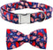 Dog Collar, 4th of July Independence Day American Flag Bowtie Collar for Small Medium Large Dogs, Durable Pet Bow Collar