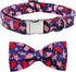 Dog Collar, 4th of July Independence Day American Flag Bowtie Collar for Small Medium Large Dogs, Durable Pet Bow Collar