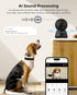 Hugolog 3K 5MP Indoor Pan/Tilt Security Camera with Auto-Focus,Ideal for Baby Monitor/Pet Camera/Home