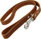 4' Classic Genuine Leather Dog Leash, 1" Wide, Orange for Largest Breeds