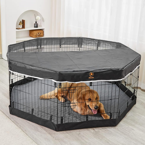 24 Inch 8 PJYuCien Dog Playpen Bottom Pad, Fits Panels Regular Octagon Metal Exercise Pet Pen, Elastic Buckles